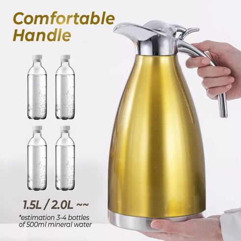 2L Stainless Steel Double Layer Vacuum Heat Insulation - WooTech Online Shopping In SA