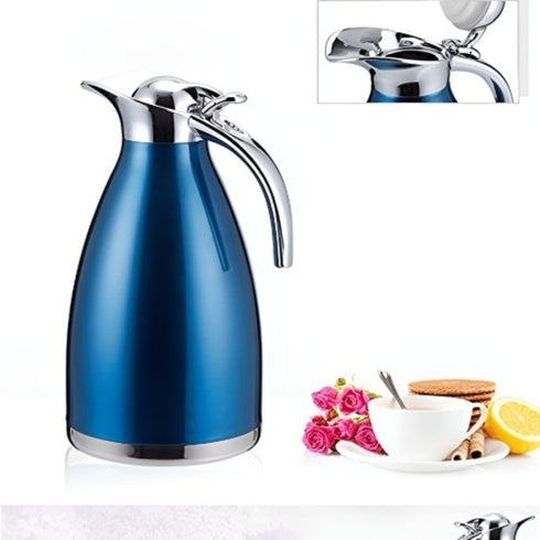 2L Stainless Steel Thermos Flask - Blue - WooTech Online Shopping In SA