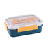 3 Compartment Stainless Steel Food Lunch Box with Compact Cutlery - Red - WooTech Online Shopping In SA
