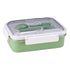 3 Compartment Stainless Steel Food Lunch Box with Compact Cutlery - Red - WooTech Online Shopping In SA