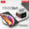 3 In 1 Wireless Fast Charger for iPhone, Apple Watch, AirPods - WooTech Online Shopping In SA