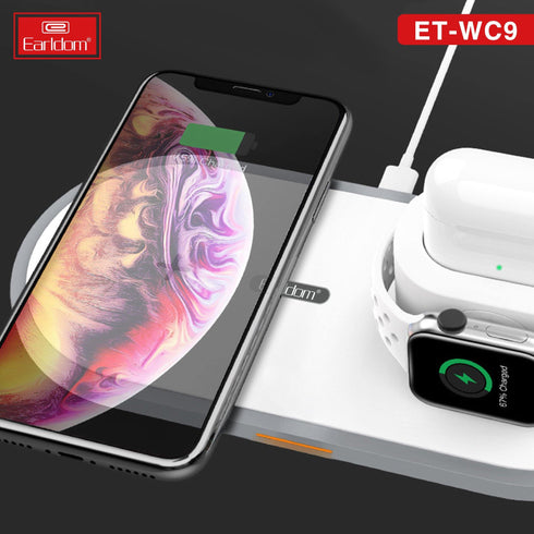3 In 1 Wireless Fast Charger for iPhone, Apple Watch, AirPods - WooTech Online Shopping In SA
