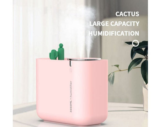 300ml Cactus Humidifier - Pink - WooTech Online Shopping In SA