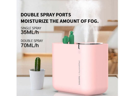 300ml Cactus Humidifier - Pink - WooTech Online Shopping In SA