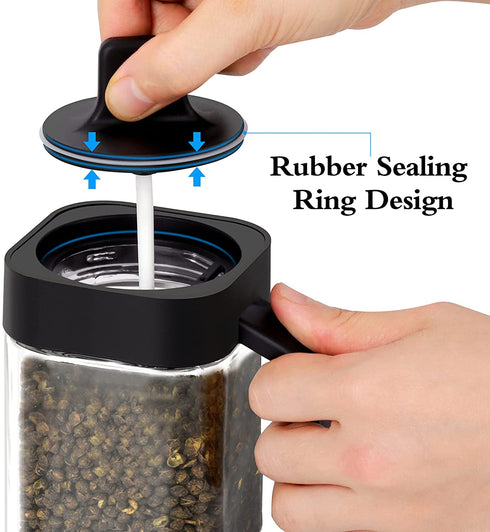 3PCs Glass Spice Jar Set With Spoons & Lids - WooTech Online Shopping In SA
