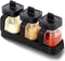 3PCs Glass Spice Jar Set With Spoons & Lids - WooTech Online Shopping In SA