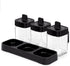 3PCs Glass Spice Jar Set With Spoons & Lids - WooTech Online Shopping In SA