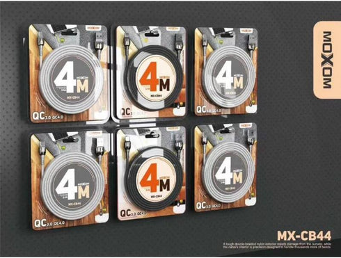4 Meter MOXOM MX-CB44 (4M) Charging & Data Cable For Micro - Black - WooTech Online Shopping In SA