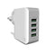 4 USB Identify Automatically 4.4A Charger - White - WooTech Online Shopping In SA