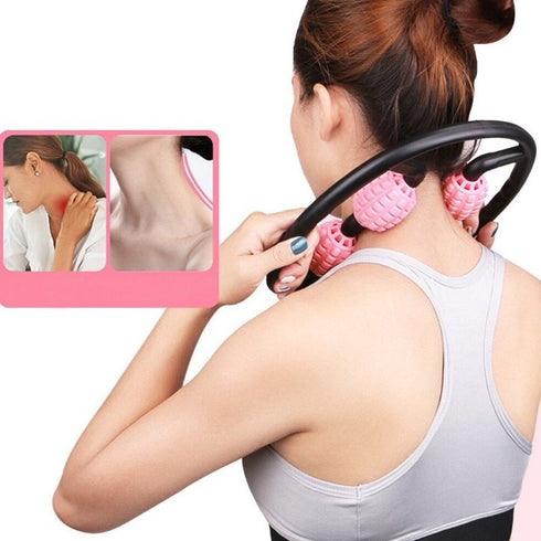 4 Wheels Leg Neck Arm Muscle Relax Massage Roller - WooTech Online Shopping In SA