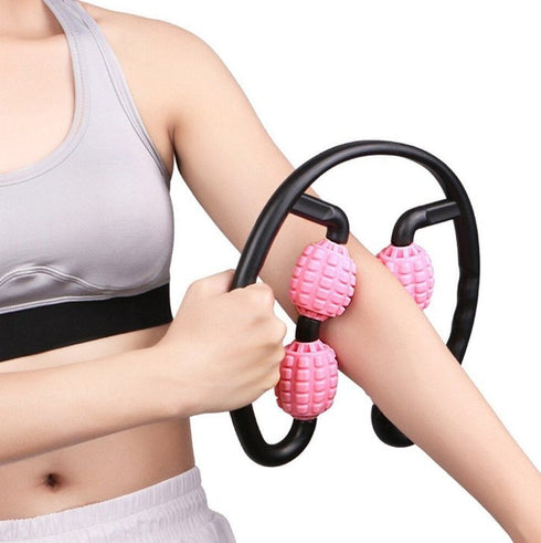 4 Wheels Leg Neck Arm Muscle Relax Massage Roller - WooTech Online Shopping In SA