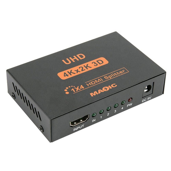 4K 4 port hdmi Splitter - 1 to 4 Port HDMI Splitter 4K Adapter Converter for HDTV, 3D, TV, PC - WooTech Online Shopping In SA
