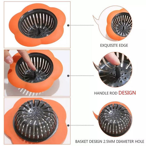 4pcs Kitchen Sink Strainer with Large Wide Rim - WooTech Online Shopping In SA