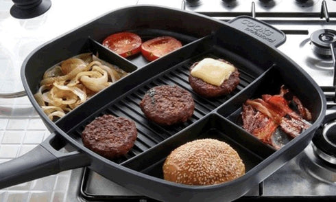 5 in 1 Non Stick Rectangular Frying Pan - WooTech Online Shopping In SA
