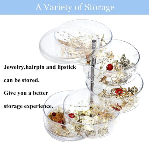 5 Layers Rotating Jewelry Storage Box - WooTech Online Shopping In SA