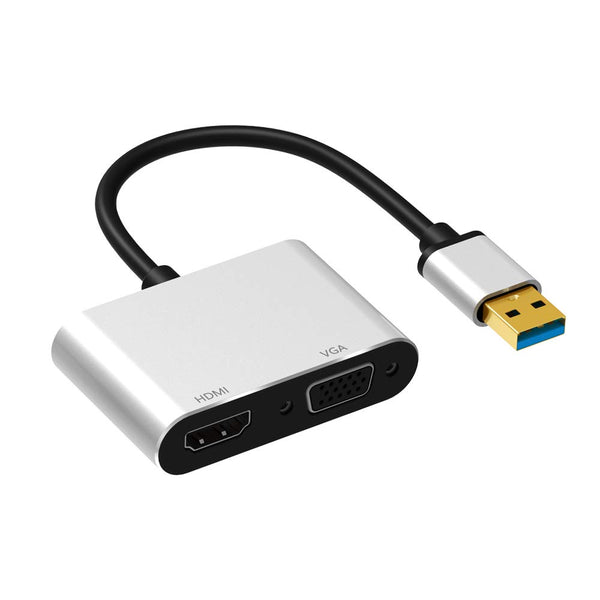 USB 3.0 To HDMI/VGA Adapter - Silver
