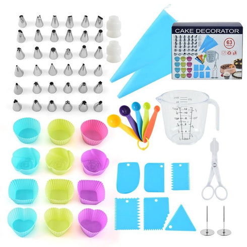 63 Piece Cake Decorating Baking Set - WooTech Online Shopping In SA