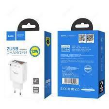 HOCO C39A Digital Display Dual USB Wall Charger EU Plug Adapter for Phone - WooTech Online Shopping