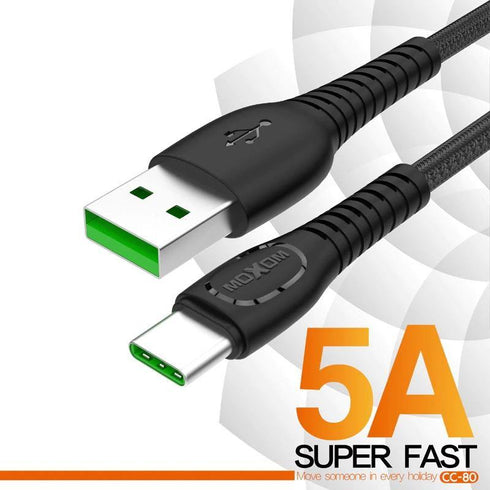 Moxom super fast cable 5a cc-80 black - WooTech Online Shopping