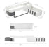 Rotating Kitchen Shower Storage Rack Shelf - White