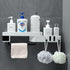 Rotating Kitchen Shower Storage Rack Shelf - White