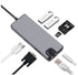 8 In 1 Type-c Hub For laptop And Pc - 4K HDMI / Vga / Ethernet / Card Reader/ 2 USB / Type-c