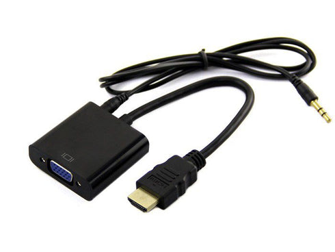 HDMI to VGA With Audio Converter Adapter Cable - Black