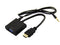 HDMI to VGA With Audio Converter Adapter Cable - Black