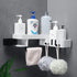 Rotating Kitchen Shower Storage Rack Shelf - White