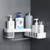 Rotating Kitchen Shower Storage Rack Shelf - White