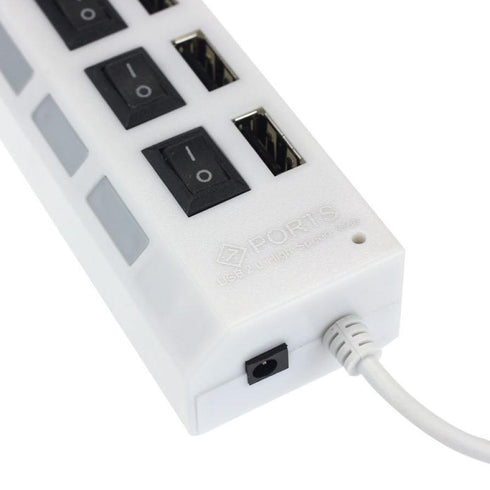 7 Ports USB 2. 0 Hub - High Speed USB Hub - White - WooTech Online Shopping