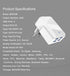 Moxom Smart IC 4 USB Port AUTO ID 4.4A Wall phone Charger Kh-40y - WooTech Online Shopping