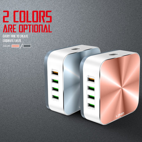 Ldnio A8101 - 8 USB Port Charger - For Mobile Phone Quick Charge 3.0 - Rose Gold - WooTech Online Shopping