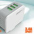 LDNIO Original 3 USB Multi Ports 3.4A Fast Charger EU/US Plugs Wall Travel ChargerLDNIO A3303 - WooTech Online Shopping