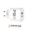 Quick PD charge 3.0 fast charger Type- C adapter charger adapter Pd-08 - white - WooTech Online Shopping