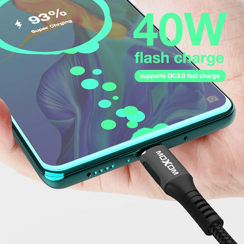 Type C USB Data Cable 5.0A Super Fast Charging USB Data Cable - Moxom CC-82 - WooTech Online Shopping