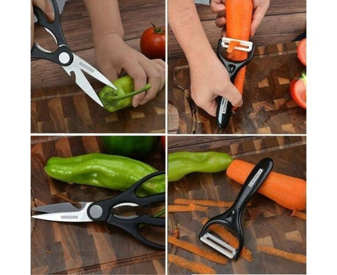6pcs Non Stick Coating Finish Kitchen knife Set
