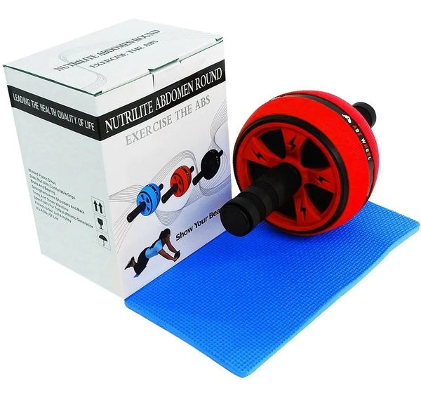 ABS Abdominal Silent Wheel Roller With Mat - WooTech Online Shopping In SA