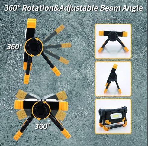 Adjustable Foldable Double Outdoor Floodlight_ AB-Z994 - WooTech Online Shopping In SA