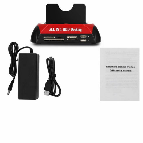 All-in-1 Dual Hard Drive HDD Docking Station with One Touch Backup for 2.5"/3.5" SATA IDE - WooTech Online Shopping In SA