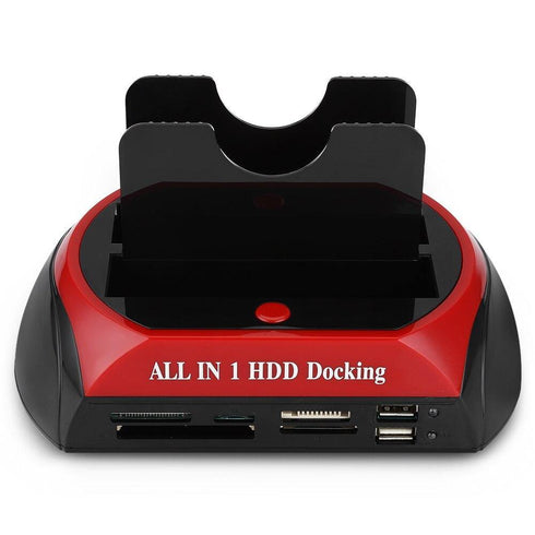 All-in-1 Dual Hard Drive HDD Docking Station with One Touch Backup for 2.5"/3.5" SATA IDE - WooTech Online Shopping In SA