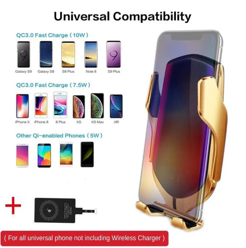 Andowl Car wireless Charger - Q-A252 - Gold - WooTech Online Shopping In SA