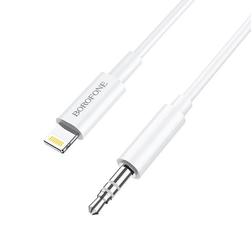 Borofone BL9 Lightning to Audio Conversion Cable 1m - White - WooTech Online Shopping In SA