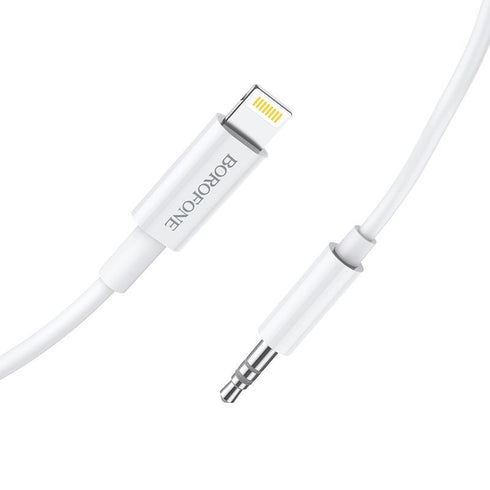 Borofone BL9 Lightning to Audio Conversion Cable 1m - White - WooTech Online Shopping In SA