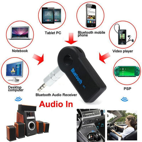 Car Bluetooth 3.0 Home Audio Music Receiver with Handsfree Function With Mic - WooTech Online Shopping In SA