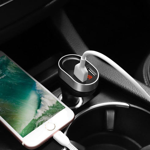 Car charger digital display dual USB HOCO Z29 - WooTech Online Shopping In SA