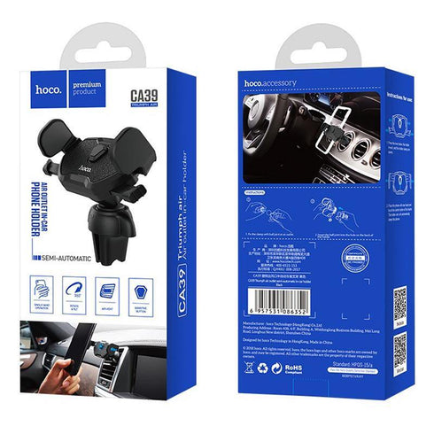 Car Phone holder in-car air outlet semi-automatic bracket - WooTech Online Shopping In SA