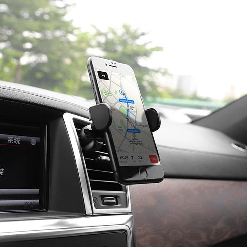 Car Phone holder in-car air outlet semi-automatic bracket - WooTech Online Shopping In SA