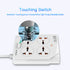 6 USB Fireproof Power Socket - 10A - White
