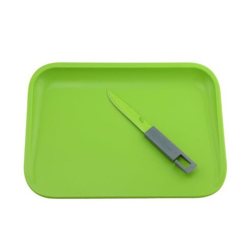 Cutting Board With Pairing knife - Green - WooTech Online Shopping In SA